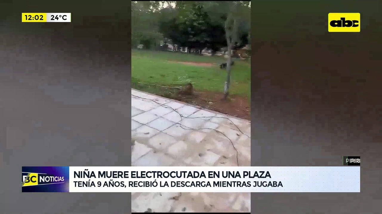 Piribebuy: niña de 9 años murió electrocutada en una plaza