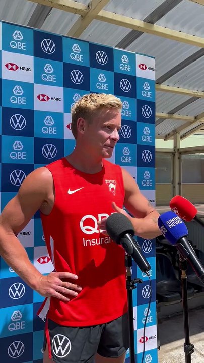 Swans star Isaac Heeney at Newcastle's No.1 Sportsground