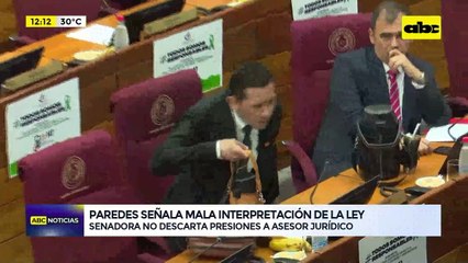 Video: Paredes señala mala interpretación de la ley