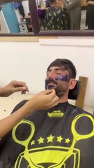 Perfect Beard Shape + Smooth Wax Finish! #short #waxing  #beard