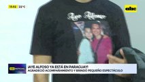 ¡Aye Alfonso ya está en Paraguay!: agradeció acompañamiento y brindó pequeño espectáculo