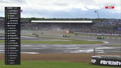 El trompo de Joshua Duerksen en el sprint de Silverstone