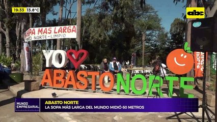 Abasto Norte: la sopa más larga del mundo midió 60 metros