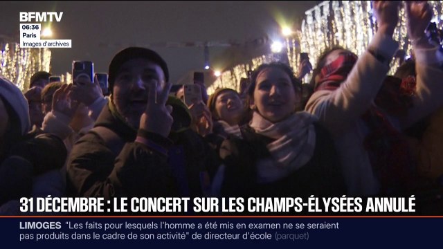 Pour le Nouvel an, le concert sur les Champs-Élysées annulé mais le feu d'artifice aura bien lieu