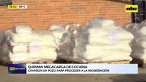 Video: queman las cuatro toneladas de cocaína incautadas en la Operación Dulzura