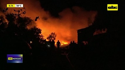 Bañado Sur: Gran incendio aparentemente provocado por adictos