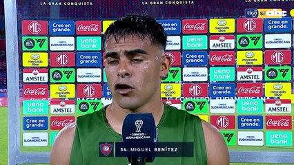 Miguel Benítez después del empate de Cerro Porteño