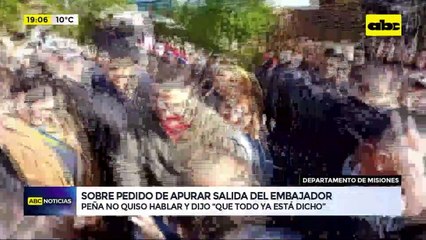 Video: Santiago Peña no quiso hablar sobre pedido de apurar salida del embajador estadounidense