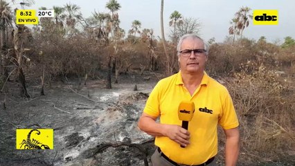 Chaco: arduo trabajo contra focos de incendio en Fuerte Olimpo