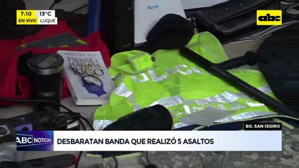 Video: Desbaratan banda que cometía varios asaltos domiciliarios