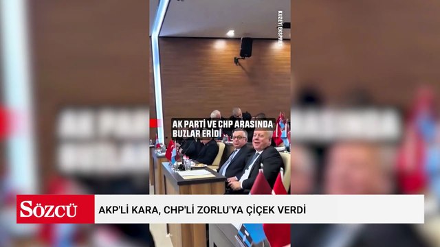Belediye Meclisi’nde şaşırtan görüntü: AKP'li Kara, CHP'li Zorlu'ya çiçek verdi