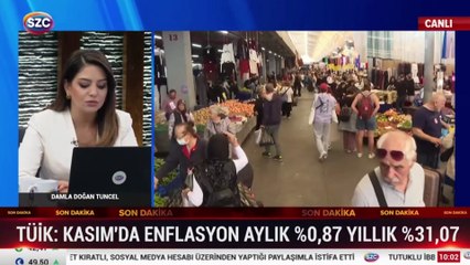 TÜİK Kasım ayı enflasyonunu açıkladı