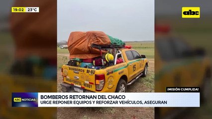 Bomberos retornan del Chaco: ya no quedan focos de incendios