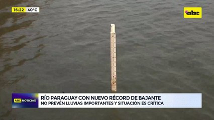 Río Paraguay con nuevo récord de bajante: suciedad queda al descubierto en playas y arroyos