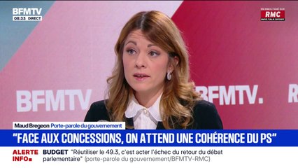 Budget de la Sécurité sociale: "Le vote de mardi prochain, c'est un vote à 10 milliards", assure la porte-parole du gouvernement Maud Bregeon