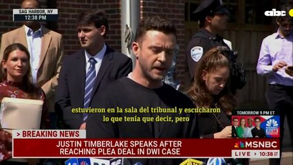 Justin Timberlake se declaró culpable de conducir bajo los efectos del alcohol