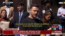 Justin Timberlake se declaró culpable de conducir bajo los efectos del alcohol