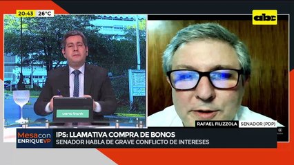 Compra de bonos de IPS: “llama la atención la celeridad de la operación”, según senador