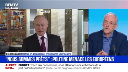 "La menace ne coûte rien et peut rapporter gros": Frédéric Encel, docteur en géopolitique, interprète les propos de Vladimir Poutine qui se dit "prêt" à faire la guerre aux Européens