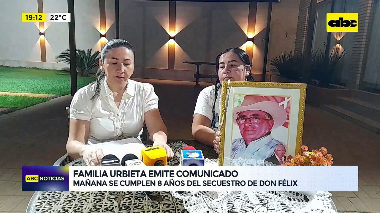 Video: así fue el comunicado de la familia Urbieta, tras 8 años del secuestro de don Félix