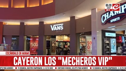 Mecheros VIP: cinco empresarios argentinos fueron descubiertos robando en Miami