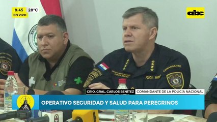 Operativo policial en Caacupé: en caso de incidentes, hay cobertura aérea