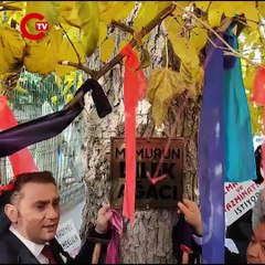 Memurlar taleplerini bu defa 'Dilek Ağacı' üzerinden dile getirdi