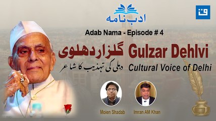 ادب نامہ : گلزار دہلوی -  دہلی کی تہذیب کا شاعر- Gulzar Dehlvi
