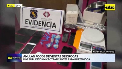 Video: Anulan focos de ventas de drogas en dos concurridos barrios de la Capital