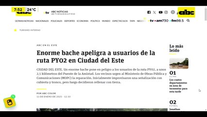 Video: Reportan peligrosos baches en Ciudad del Este