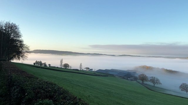 A cloud inversion in the Monnow Valley north of Monmouth