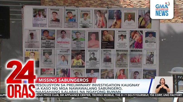 Resolusyon sa preliminary investigation kaugnay sa kaso ng mga nawawalang sabungero, inaasahang ilalabas na ngayong buwan | 24 Oras