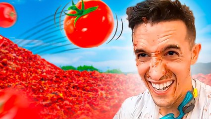 LA PLUS GRANDE BATAILLE DE TOMATE AU MONDE !! (Tomatina - Gaspillage ou tradition ?)