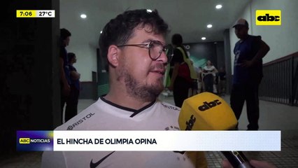 El hincha de Olimpia opina luego de la derrota ante Libertad