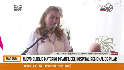 Inauguración del Materno Infantil de la ciudad de Pilar