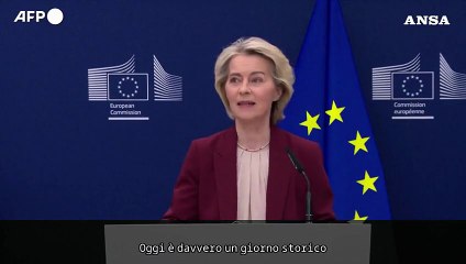 Von der Leyen: "Stop al gas russo e' giorno storico per Ue"