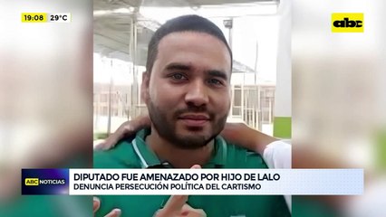 ¿Hijo de Lalo Gomes amenazó a diputado?: Santiago Benítez denuncia persecución política