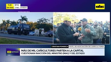 Cañicultores rumbo a Asunción para reclamar tren de molienda y precio justo por su trabajo