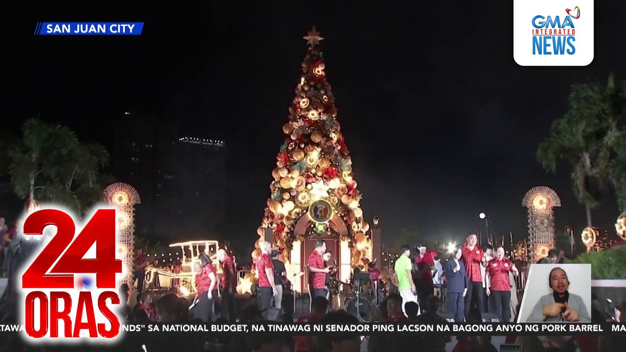 Christmas tree lighting, fireworks display, at...