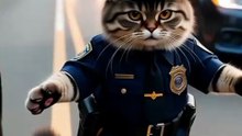 How cat police department car drive fun 😌😊😊😌😌