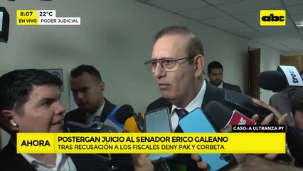 “No hay algo tan contundente en mi contra”, dijo Erico Galeano tras lograr postergación de juicio