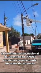ANDE repudia ataque a sus funcionarios y daños a vehículos en Alto Paraná