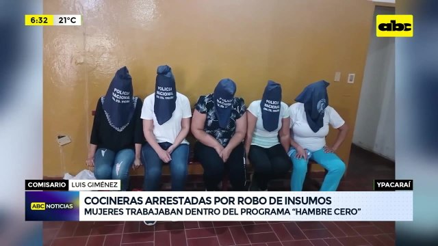 Ypacaraí: cocineras del programa “Hambre Cero” fueron aprehendidas por robo de insumos