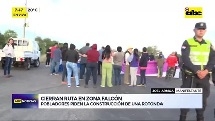 Pobladores de José Falcón cierran ruta para exigir una rotonda