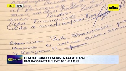 Catedral de Asunción habilita libro de condolencias por muerte de Francisco