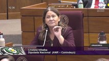 Diputada Cristina Villalba hizo propaganda con niños y comerciantes informales