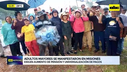 Movilización de adultos mayores en el sur del país: reclaman aumento de pensión