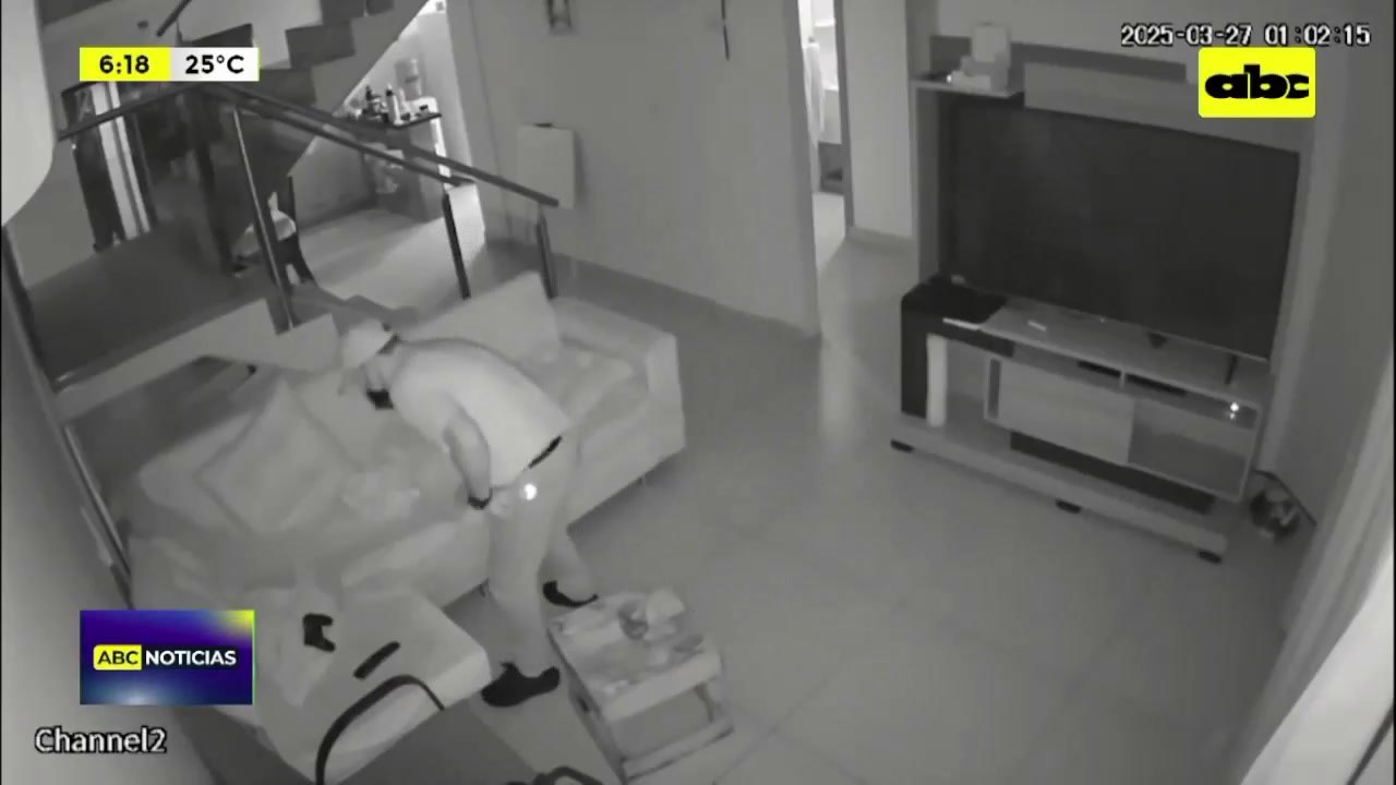 Robo domiciliario quedó grabado: ladrón se llevó dinero, prendas de vestir y aparatos electrónicos