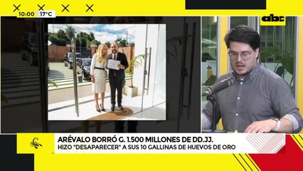 Como por arte de magia: Orlando Arévalo hizo desaparece G. 1500 millones de su DDJJ