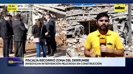 Peritos levantan muestras para determinar causa de derrumbe de un edificio en Encarnación